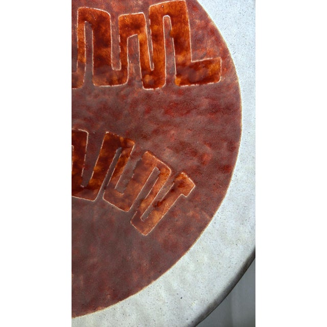 Brutalist Style French Porcelain Stoneware Centerpiece For Sale - Image 12 of 18