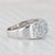 Modern 7.65ctw Aquamarine Diamond Ring 14k White Gold Size 7 For Sale - Image 3 of 8