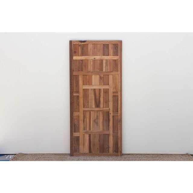 Brown Reclaimed Teak Folk Carving Spanish Colonial Door For Sale - Image 8 of 10