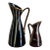 Vases and Candleholders Set of Two in Earthy Ceramic Glaze Mid-Century Modern For Sale