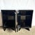 Art Deco Black Lacquered and Gold Nighstands With Brass Hardware - A Pair For Sale - Image 4 of 11