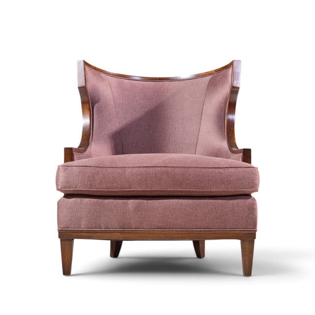 Late 20th Century Barbara Barry for Henredon Walnut Lounge Chairs - Pair For Sale - Image 5 of 13