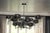 2010s Donghia Renaldo 18-Arm Chandelier Grey Glass Globes Polished Chrome Finish For Sale - Image 5 of 11