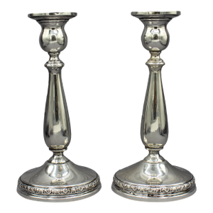 Pair of 7.5" Sterling Silver Weighted Prelude Candlesticks by International