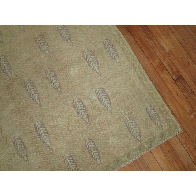 Rustic Vintage Turkish Oushak Cypress Tree Rug For Sale - Image 3 of 6