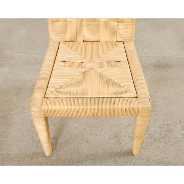 Set of Five John Hutton for Donghia Block Island Cane Dining Chairs For Sale - Image 14 of 16