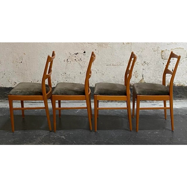 1950s Set of Four Mid-Century Danish Modern Dining Chairs For Sale - Image 5 of 12