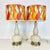 Ceramic 1980s Double Gourd Crackle Ceramic Table Lamps, New Flame Shades - A Pair For Sale - Image 7 of 11