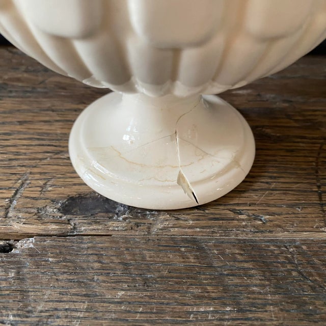 Antique Italian Apothecary Jar Venetian Malva Porcelain Urn Large For Sale - Image 12 of 14