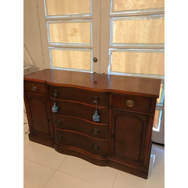 Traditional Vintage Mahogany 12-Drawer Dresser | Mahogany Chest of Drawers With Brass Hardware | Federal Style Furniture For Sale - Image 3 of 12