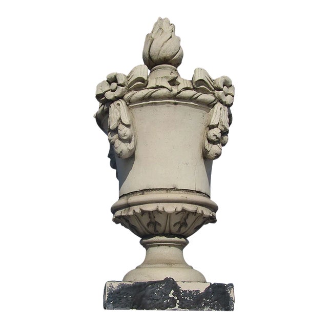 Antique Building Finial - Neoclassical Terracotta Urn Form For Sale