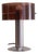 French Mauve Plexiglass + Chrome Table Lamp by Philippe Rogier for Oxar, 1972 For Sale