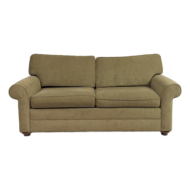 Ethan Allen Two-Seat Upholstered Fabric Sofa For Sale