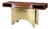 Italian Walnut Console with Brass Base, 1950s For Sale