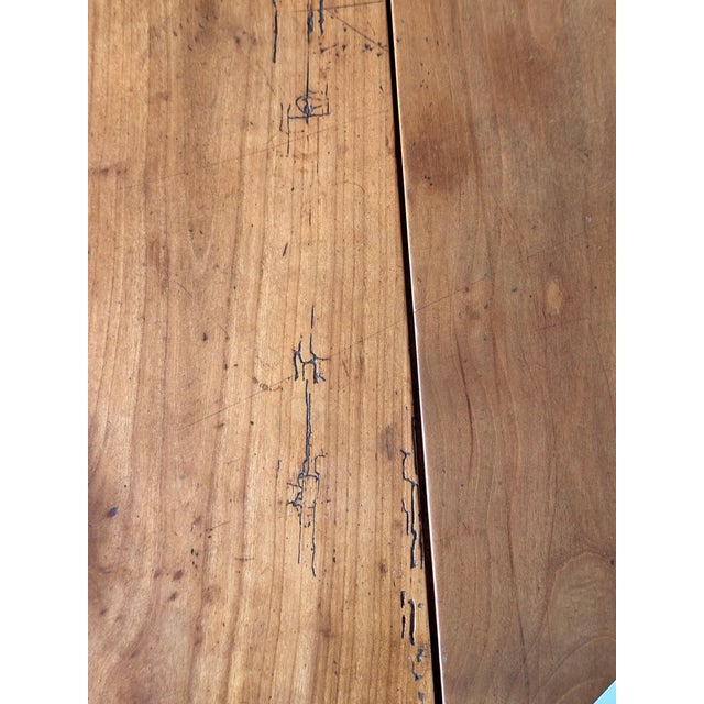 French Provincial Drop-Leaf Table of Cherrywood With Round Top For Sale - Image 14 of 18