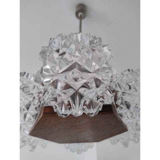 Mid-Century Modern Blackberry Crystal Glass Chandelier, 1970s For Sale - Image 11 of 18