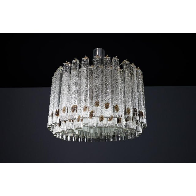 Large Mid-Century Modern Murano Glass Chandelier, Italy, 1960s For Sale - Image 3 of 15