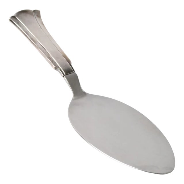 Art Deco Silver and Stainless Steel Cake Spade from Cohr, 1945 For Sale