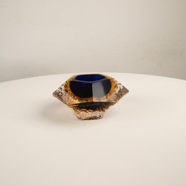 Sculptural Submerged Glass Ashtray by Gianfranco Mandruzzato, 1970 For Sale - Image 10 of 16