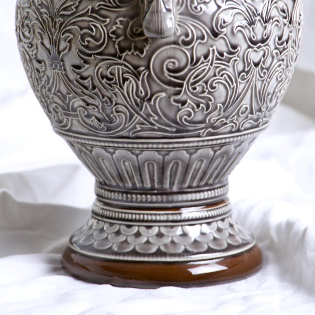 Large 19th Century French Decanter in Figurehead Slip, 1840s For Sale - Image 12 of 17