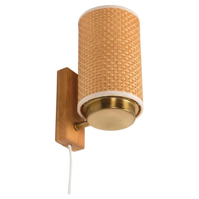 Brown Swedish Modern Wall Lamps, 1950s, Set of 2 For Sale - Image 8 of 8