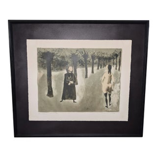 Framed 1963 "Profane and Sacred Love" by Federico Castellón W/ Time Capsule Back For Sale
