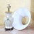 Ivory Vintage Ivory Speckled Ceramic Ginger Jar Style Table Lamp With Cream Shade & Wood Base For Sale - Image 8 of 18