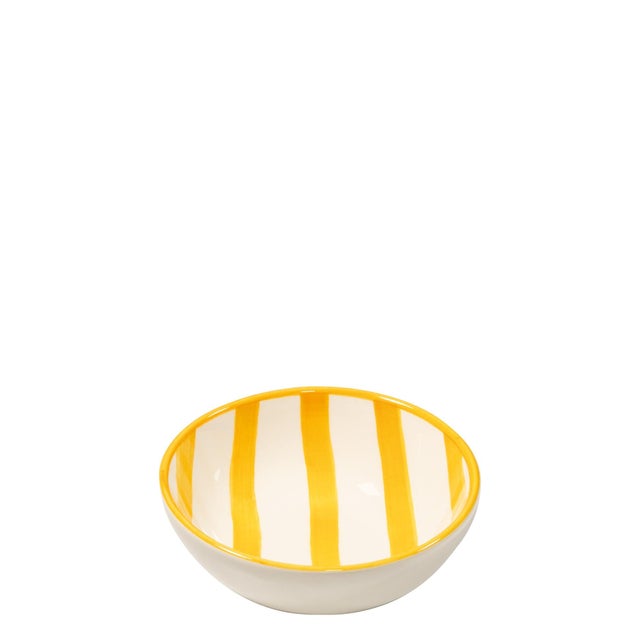 Contemporary Lido Small Bowl Set of 4 - Yellow For Sale - Image 3 of 3