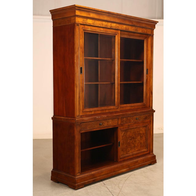 Ethan Allen Townhouse Collection Burlwood China Cabinet For Sale In Philadelphia - Image 6 of 18