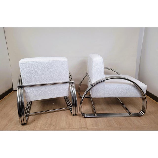 Large 20th Century Chrome Armchairs by Ralph Lauren, 1980s, Set of 2 For Sale - Image 9 of 12