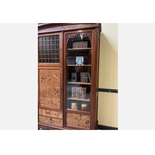 Art Nouveau Cabinet in Walnut, 1900s For Sale - Image 9 of 14