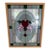Vintage Art Nouveau Style Framed Stained Glass Heart Window Panel For Sale