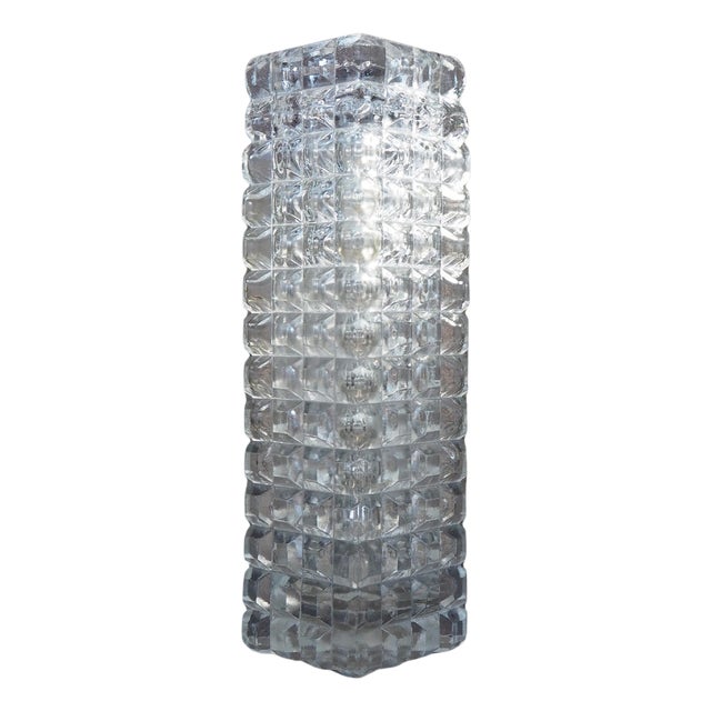 Midcentury Modern Bohemia Glass Vase, 1960s For Sale