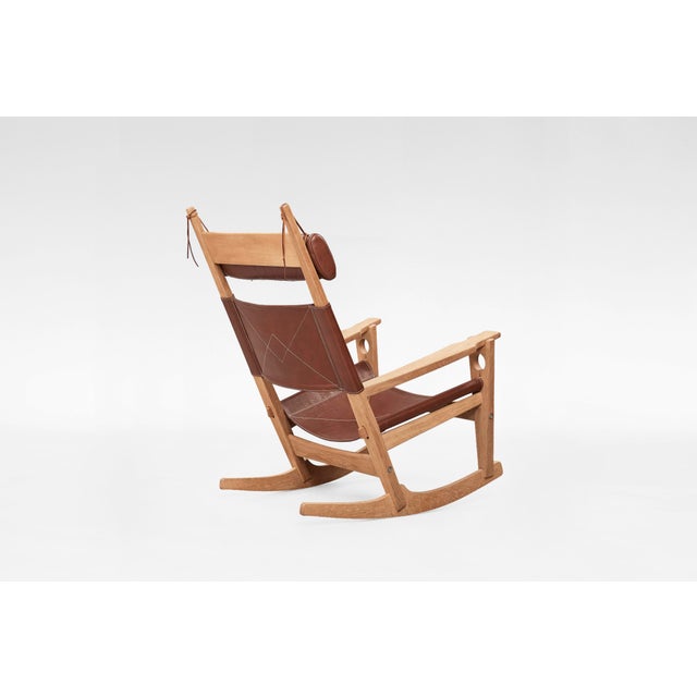 Keyhole GE-673 Rocking Chair by Hans J. Wegner for Getama, 1960s For Sale - Image 4 of 8