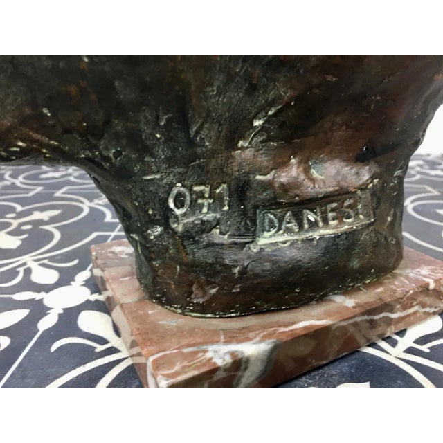 Fisherman Bust Sculpture in Plaster with Bronze Finish, Early 20th Century For Sale - Image 11 of 12