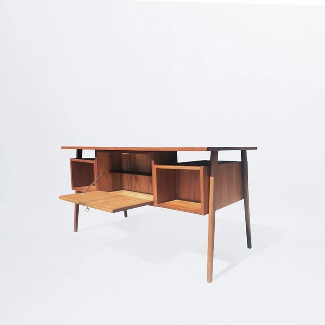 Vintage Desk with Drawers For Sale - Image 6 of 11