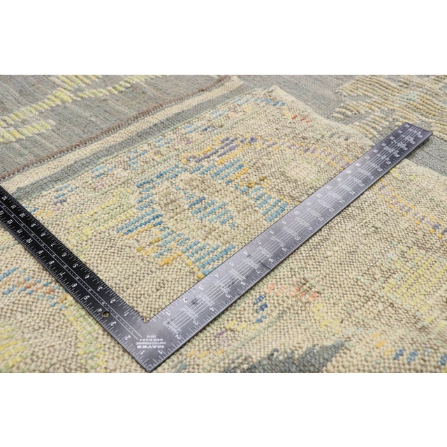 2000 - 2009 Vintage Pastel Turkish High-Low Rug, 08'05 X 10'07 For Sale - Image 5 of 9