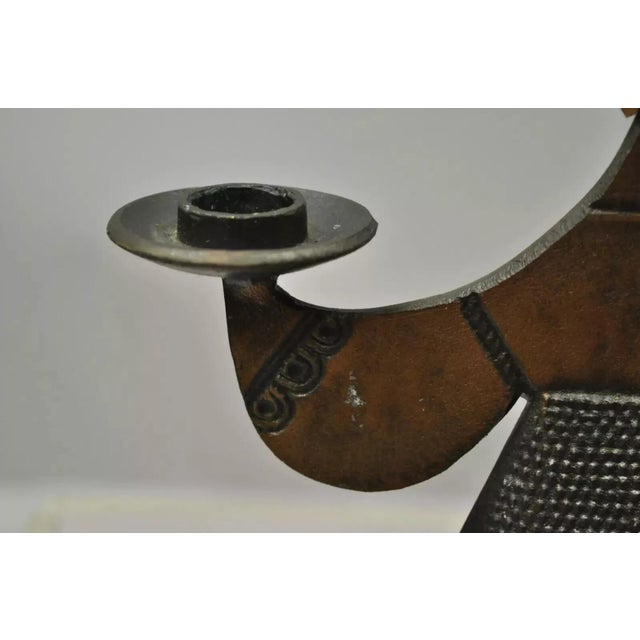 Bjorn Wiinblad Vintage Bjorn Wiinblad Style Figural Lady Dress Candlestick Candle Holder - Pair For Sale - Image 4 of 10