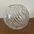 Mid-Century Modern Vintage Cut Crystal Fish Bowl / Vase - Heavy Swirl Cut Glass Decorative Bowl For Sale - Image 3 of 5