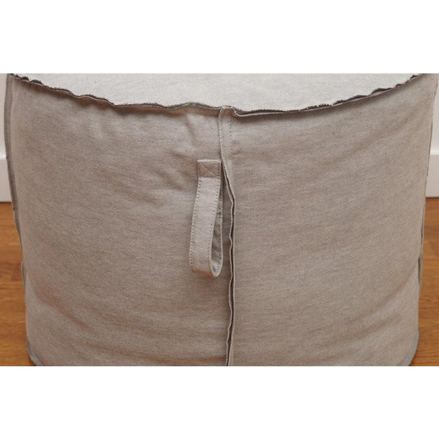Modern Maxim Small Round Pouf For Sale - Image 3 of 5