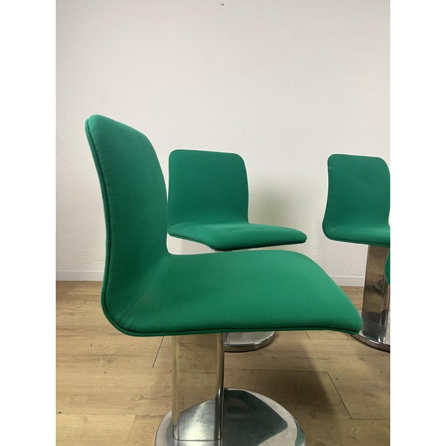 1970s Steel and Fabric Chairs by Ettore Sottsass for Poltronova, 1970s, Set of 4 For Sale - Image 5 of 9