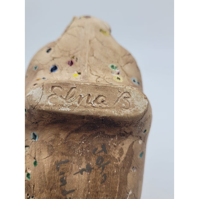 Ceramic Mid-Century 1963 Studio Pottery Piggy Bank – Signed Elna B. For Sale - Image 7 of 12