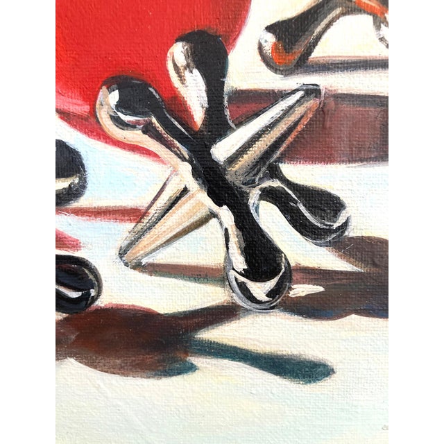 Contemporary "Jax" Contemporary Original Still Life Acrylic Painting, Framed For Sale - Image 3 of 3
