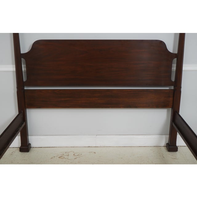 Traditional Henkel Harris Mahogany Queen Size Pencil Poster Bed For Sale - Image 3 of 16