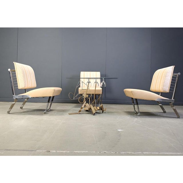 Sculptural Lounge Chair Set with Coffee Table, 1996, Set of 4 For Sale - Image 13 of 15