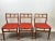 Danish Mid-Century Modern Teak Dining Chairs W Rust Red Dotted Upholstery, Set 6 For Sale - Image 9 of 13