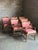 Great set of six all arm chairs by McGuire. Features a wood frame with bamboo like appearance, joints are embellished with...