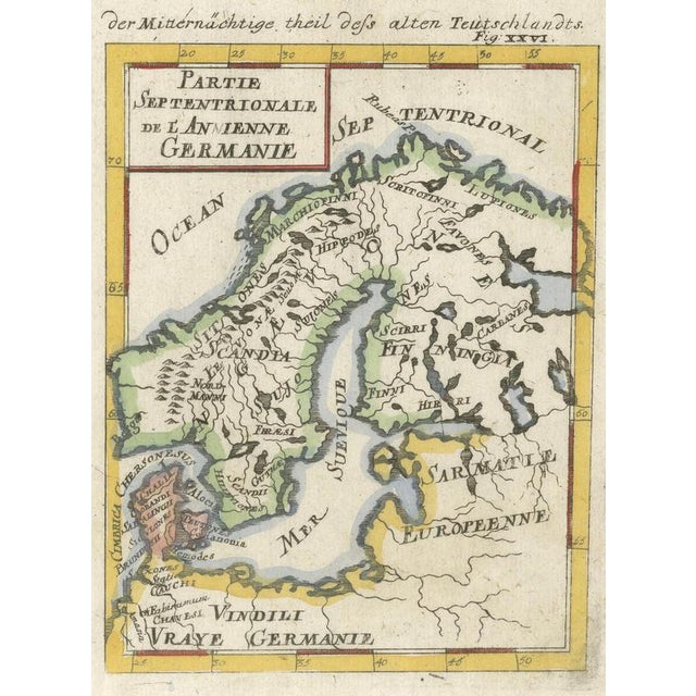 Antique Map of Scandinavia, Ancient Germania, Mallets Description of the Universe, 1683 For Sale - Image 4 of 9