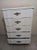 1980s 1980s White Wood French Provincial Chest Five Drawer For Sale - Image 5 of 8