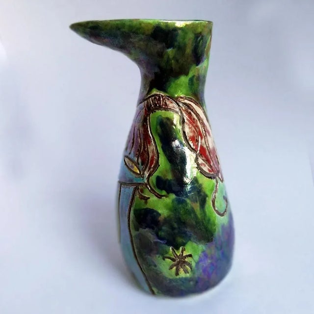 Mid-Century Italian Ceramic Vase by Bedin Lina, 1956 For Sale - Image 4 of 10